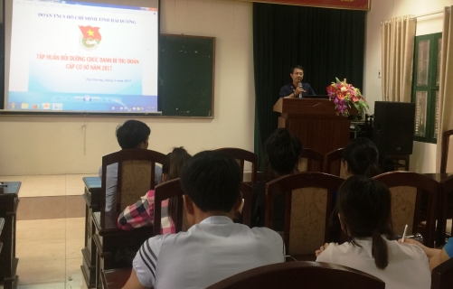 các học viên được truyền đạt chuyên đề Nghiệp vụ công tác tổ chức xây dựng Đoàn TNCS Hồ Chí Minh
